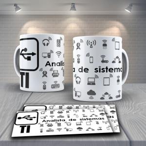 Canecas personaliza Analista de sistemas Cerâmica  Personalizada   