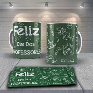 Canecas personaliza Feliz dia do professor Cerâmica  Personalizada   