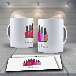 Canecas personaliza Manicure Cerâmica  Personalizada   